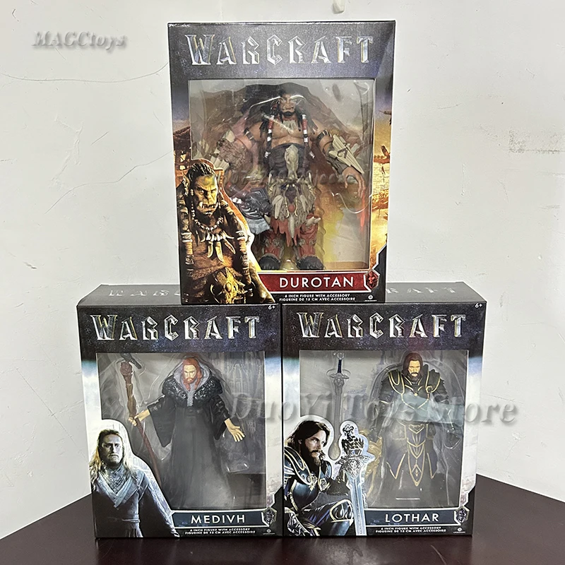 WOW Game World Of Warcraft Anime Figure Durotan Lothar Medivh Action Figures Model Collect Toy Joint Movable Decor Birthday Gift