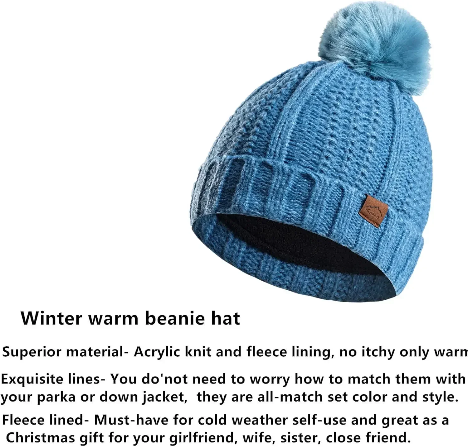 3 في 1 قبعة شتوية قبعة وشاح وقفازات مجموعة دافئة متماسكة قبعة سميكة صوف مبطن للنساء rekawice motocyklowe