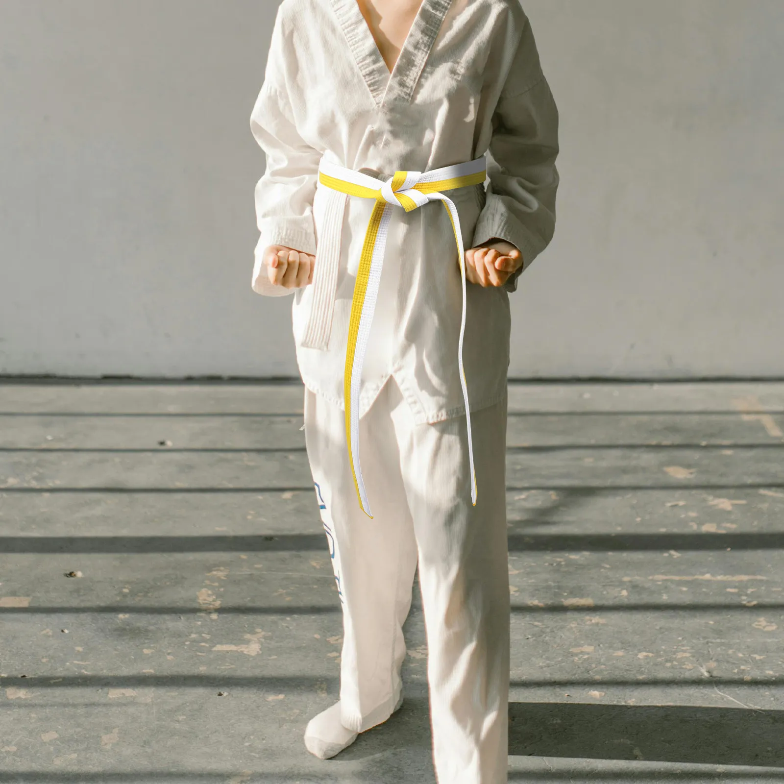 Karate Belt Made of Polyester Cotton Comfortable Flexible Martial Art Waist Wrap Taekwondo Belt Karate Martial Art Wrist Bands