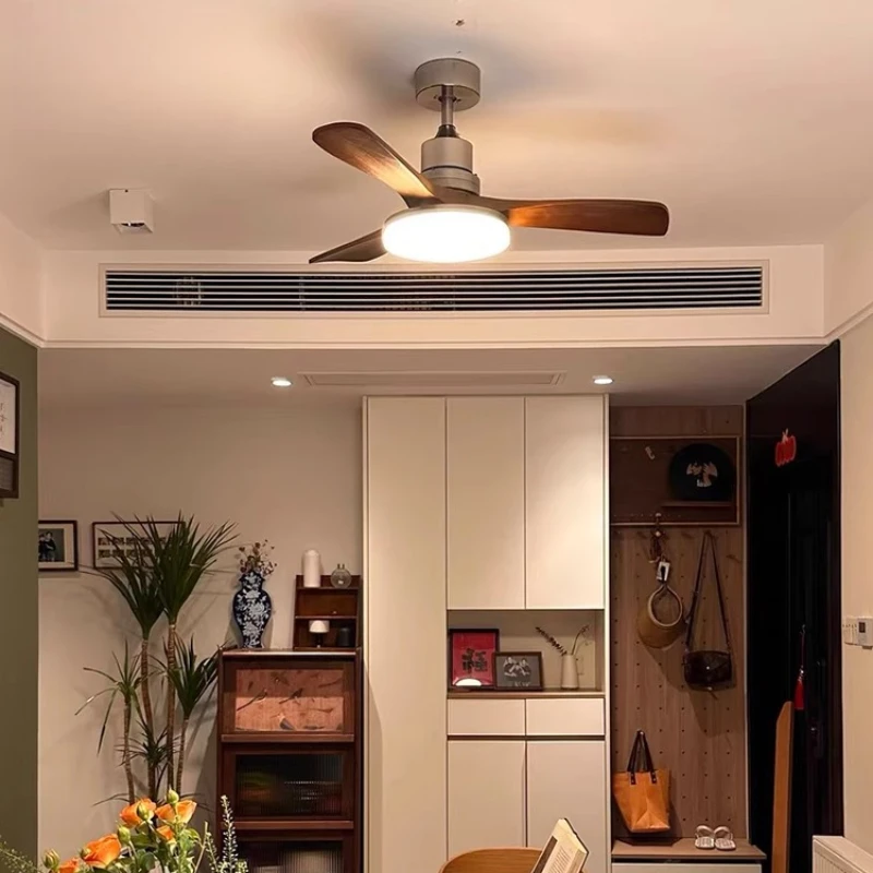 

Medieval living room ceiling fan light retro quiet wind dining room decoration