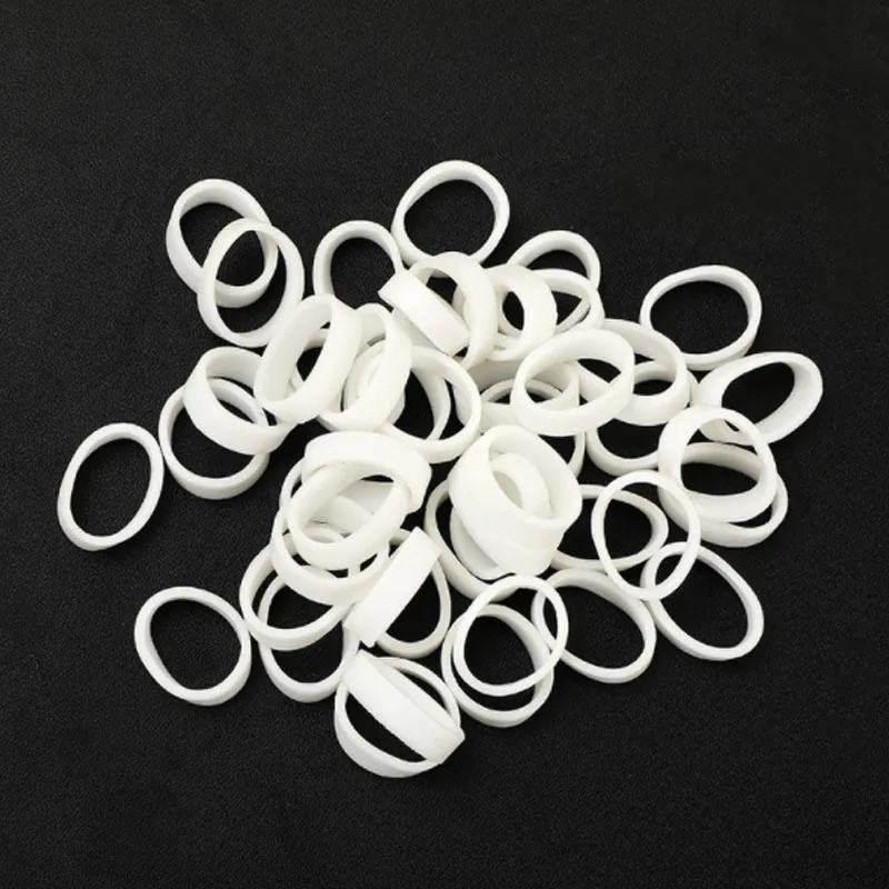 50/100Pcs White Rubber Elastic Bands Heavy Duty Thick Wide Strong Rubber Bands Diameter 15-60mm