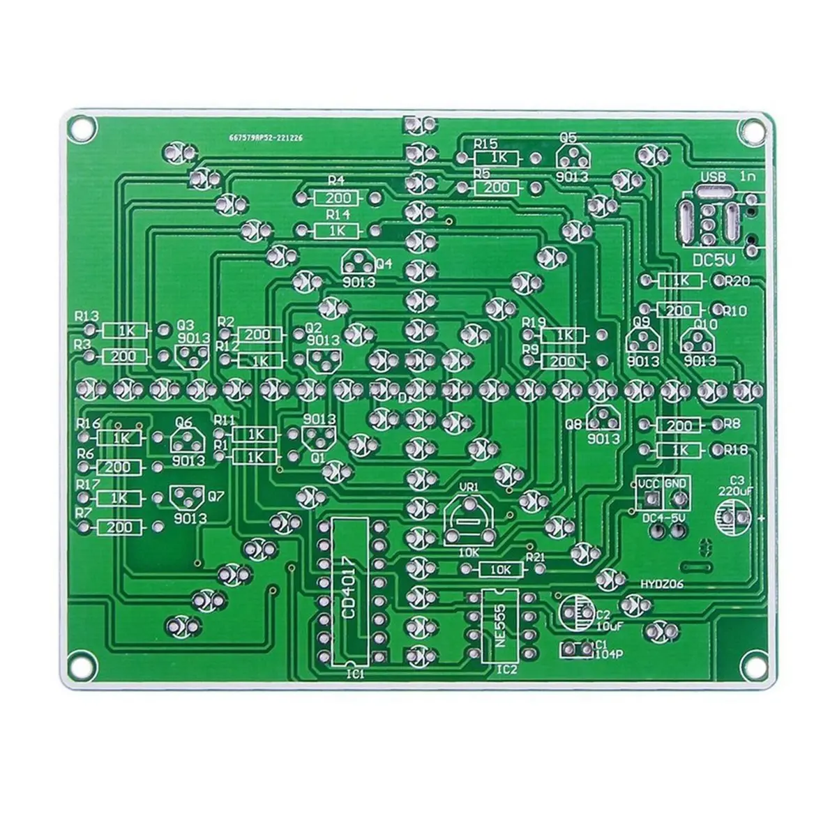 《Factory Direct》 Red Yellow Double Color Flashing Lights DIY Kit Strobe NE555 + CD4017 Electronic Practice Kits Suite Parts