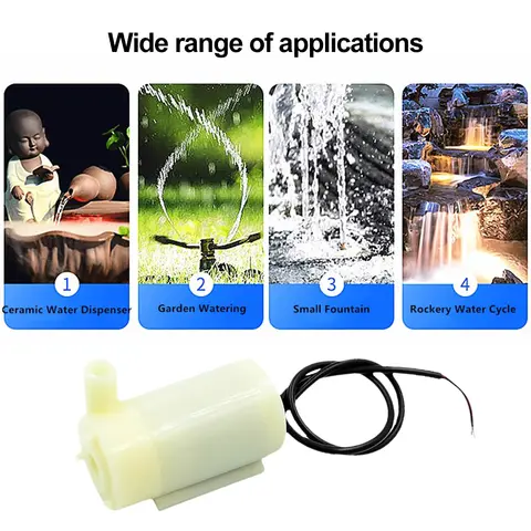 डीसी 3V 5V माइक्रो सबमर्सिबल मोटर पंप साइलेंट पोर्टेबल सबमर्सिबल वाटर पंप USB फिश टैंक फाउंटेन एक्वेरियम गार्डन के लिए 8 best sales यूएसबी पंप - №3