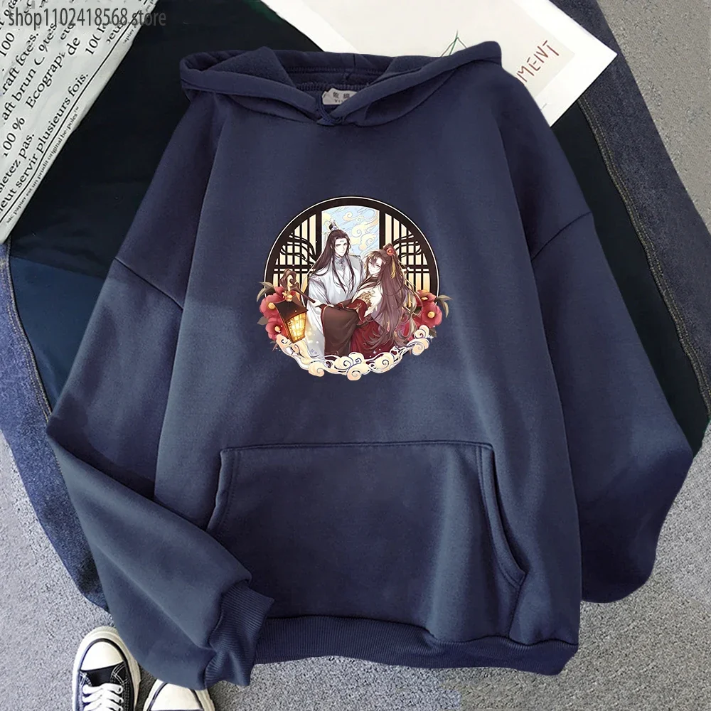 MDZS Anime Hoodie Cartoon Mo Dao Zu Shi Sweatshirt Wei Wuxian Lan Wangji Hoodies Women Print Clothes Kawaii Casual Girl Sudadera