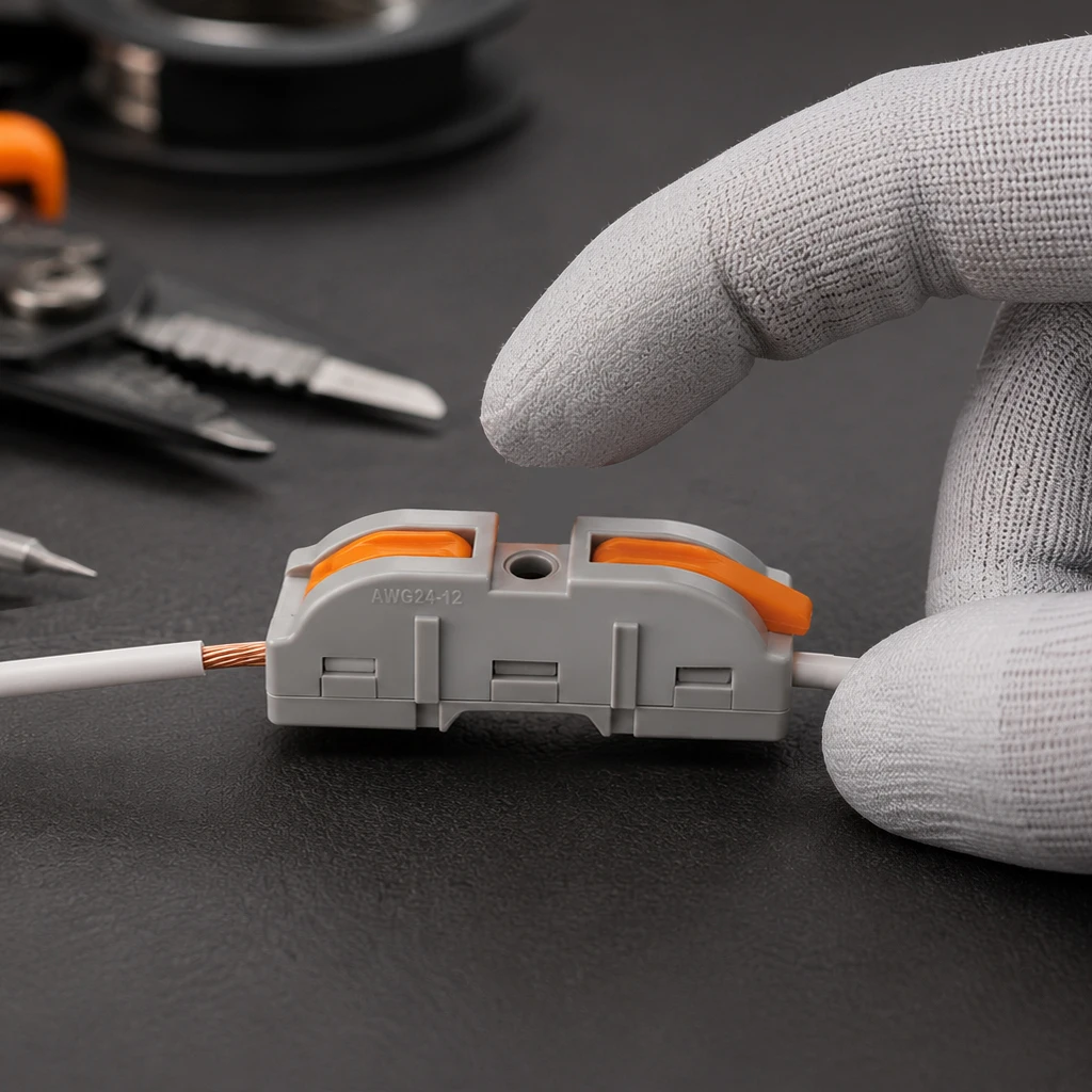 50Pcs LT-211 1-in 1-out Straight-through Compact Insulated Wire Connectors, Splicable Multi-circuit Butt Terminals