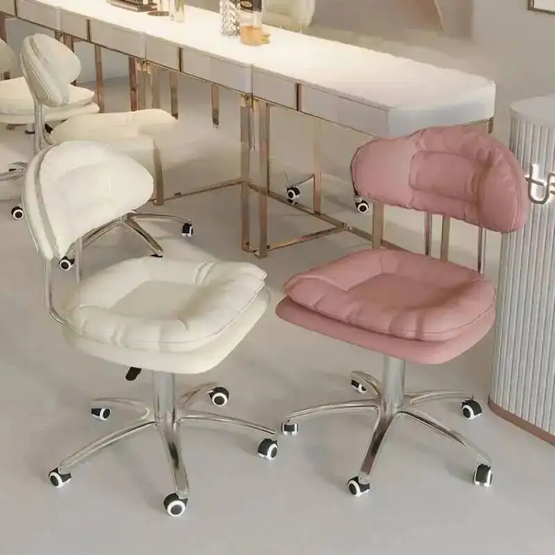Salon Hair Rolling Chairs Beauty Stylist Professional Barber Stool Wheels Manicure Pedicure Lashists Swivel Stylist Cadeira