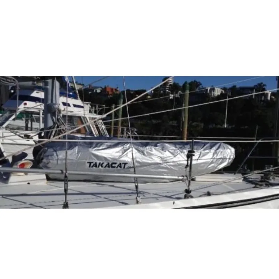 غطاء قارب عالمي للقوارب القابلة للنفخ Catamarans والطماق المقاومة للعوامل الجوية والأشعة فوق البنفسجية وحماية متينة للمخزون الخارجي