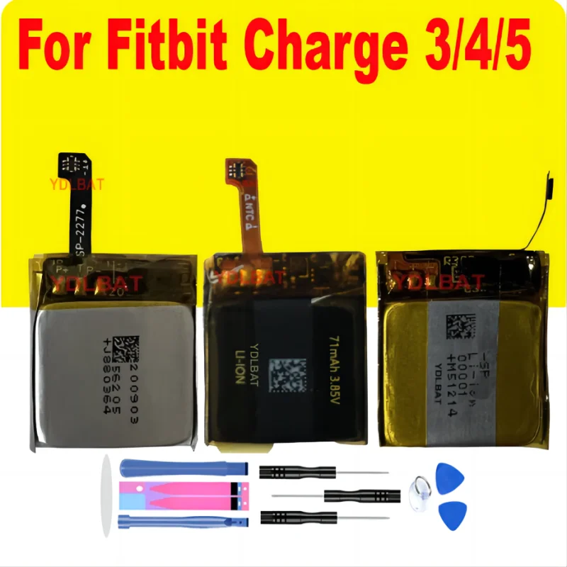 Smartwatch Battery LSS271621 for Fitbit Charge 2 Charge 3, for Fitbit Charge 4 for Fitbit Charge 5 FB409 battery