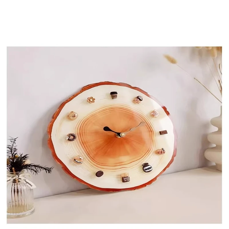 Clock living room DIY creative magnetic wall clock non-punching three-dimensional clock