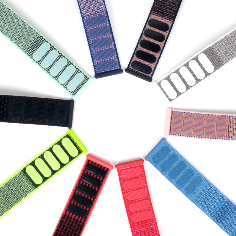 삼성 갤럭시 워치 7/6/5/4/40mm 44mm 4 6 클래식 42 46mm 43 47mm 및 화웨이 워치 4/3용 20mm 22mm 나일론 루프 스트랩