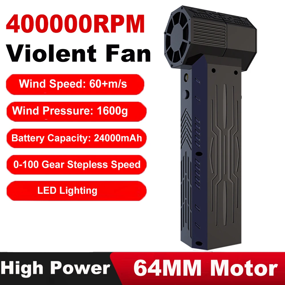 

Car Violent Blower 64MM Brushless Motor Handheld Turbo Jet Fan Powerful Air Blower 1600G Thrust High Power Duct Fan Turbo Fan
