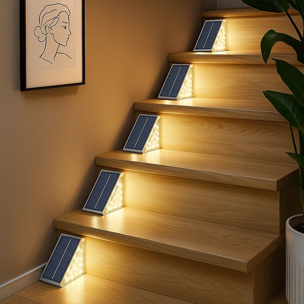 

Автоматический уличный солнечный светодиодный светильник для сада, водонепроницаемый, со светящимся вверх и вниз, украшение для забора, лестницы