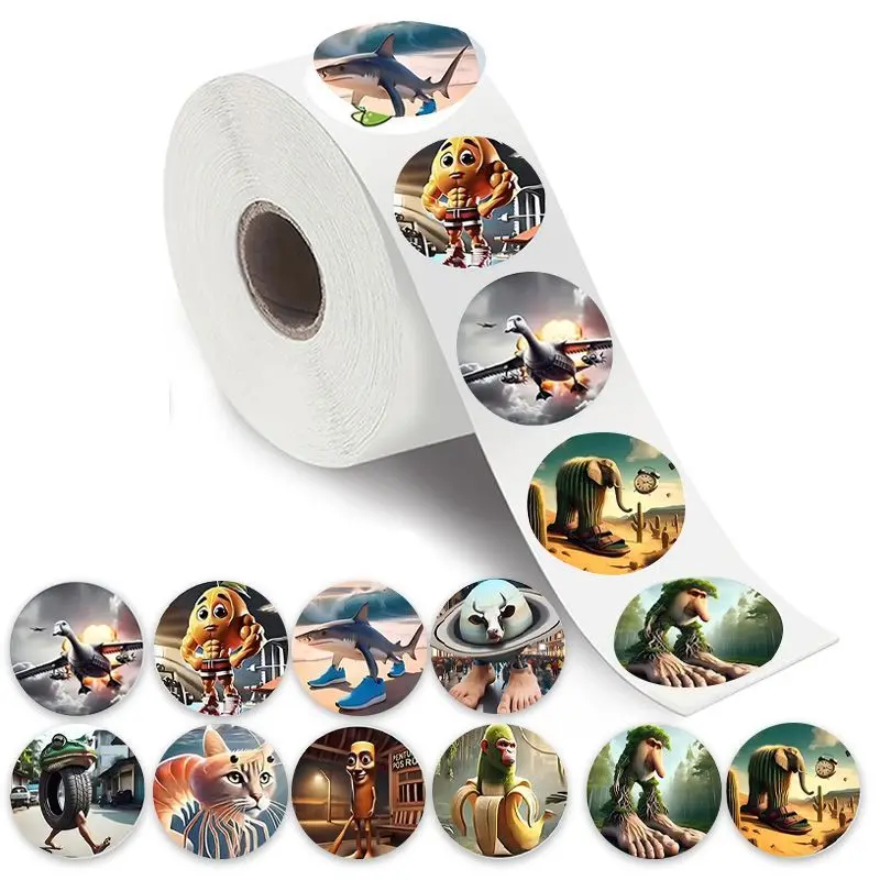 500 Uds. Pegatinas de cerrojo italiano capuchino Assassino meme divertido juguetes clásicos TungTung Sahu DIY cuaderno decoración Paster regalo para niños