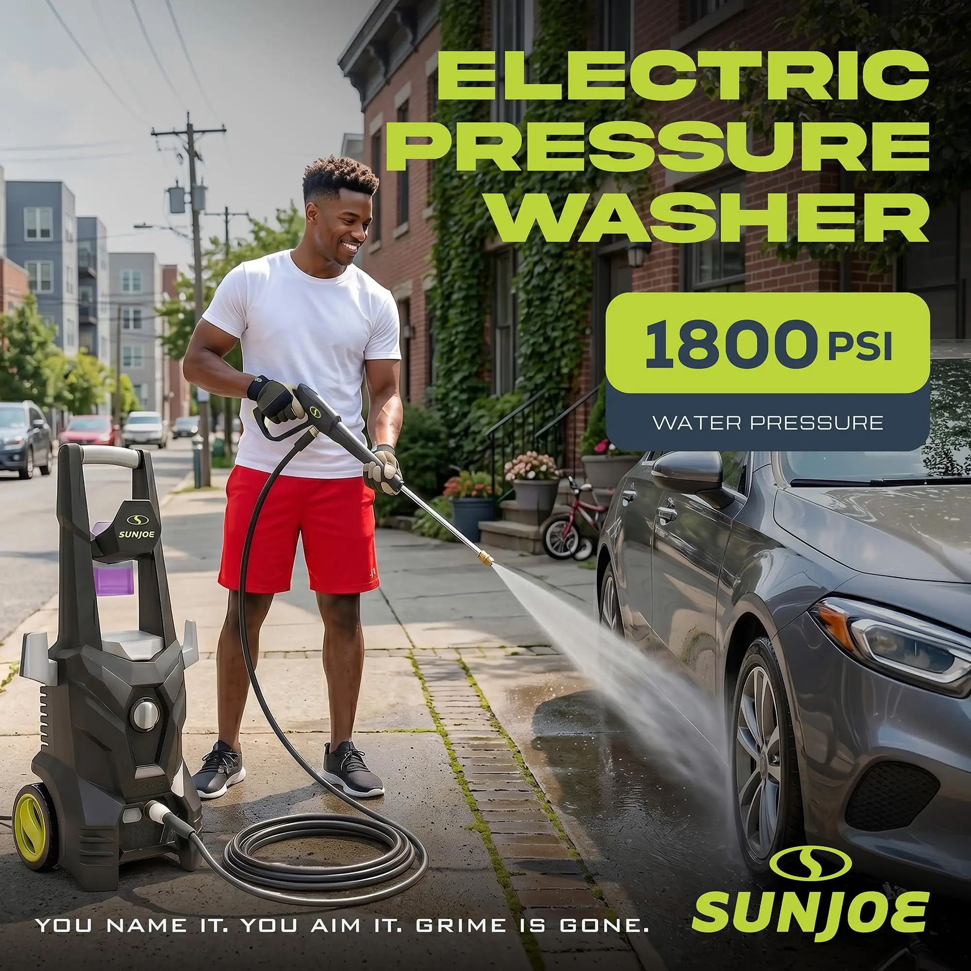 SPX100-GO Electric Pressure Washer, 13-Amp, 4 Nozzles, Foam Cannon
