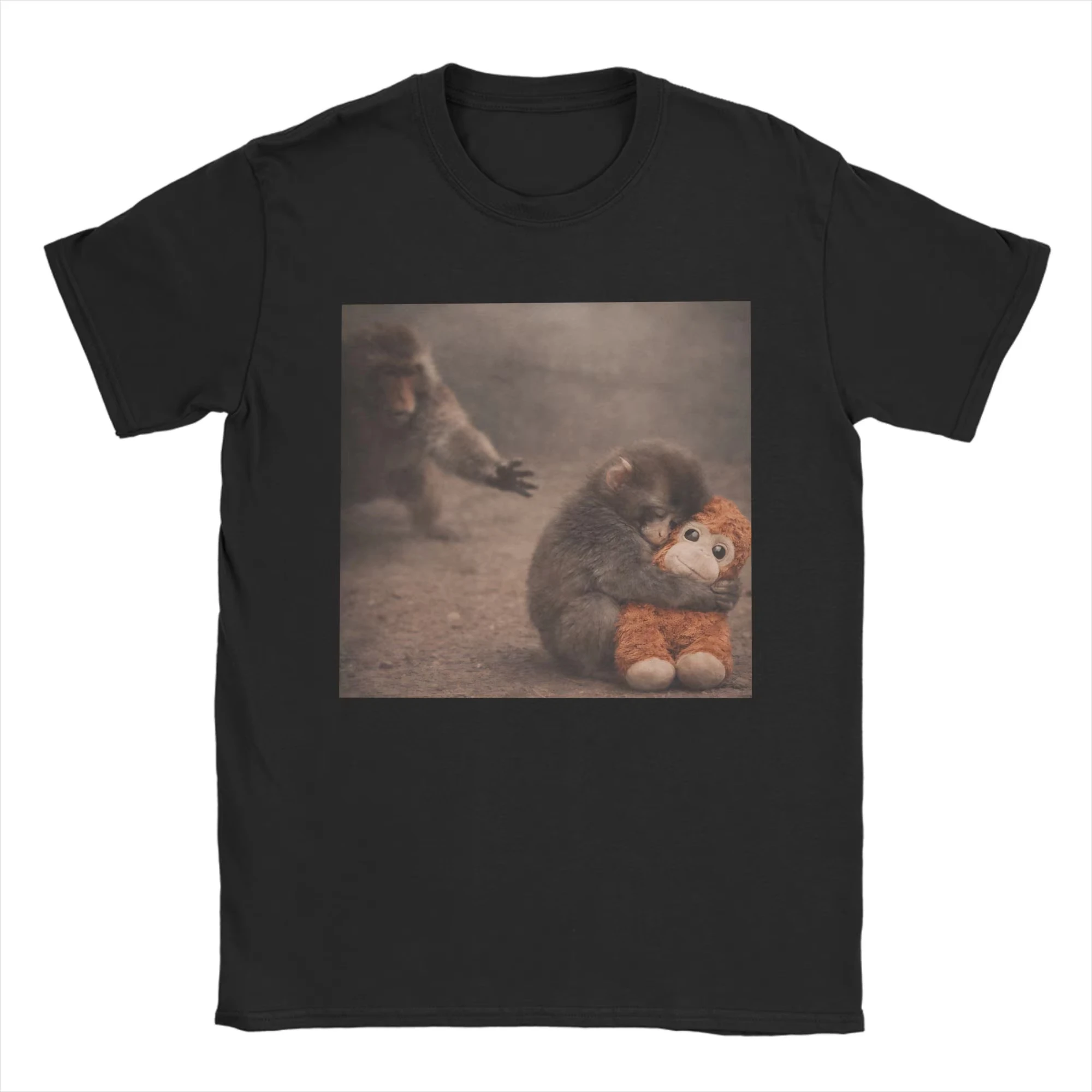 Funny Monkey Meme Slogan Oversized Graphic T-shirt Casual Cotton Unisex Streetwear Short Sleeve Tops Y2K Street T-shirts