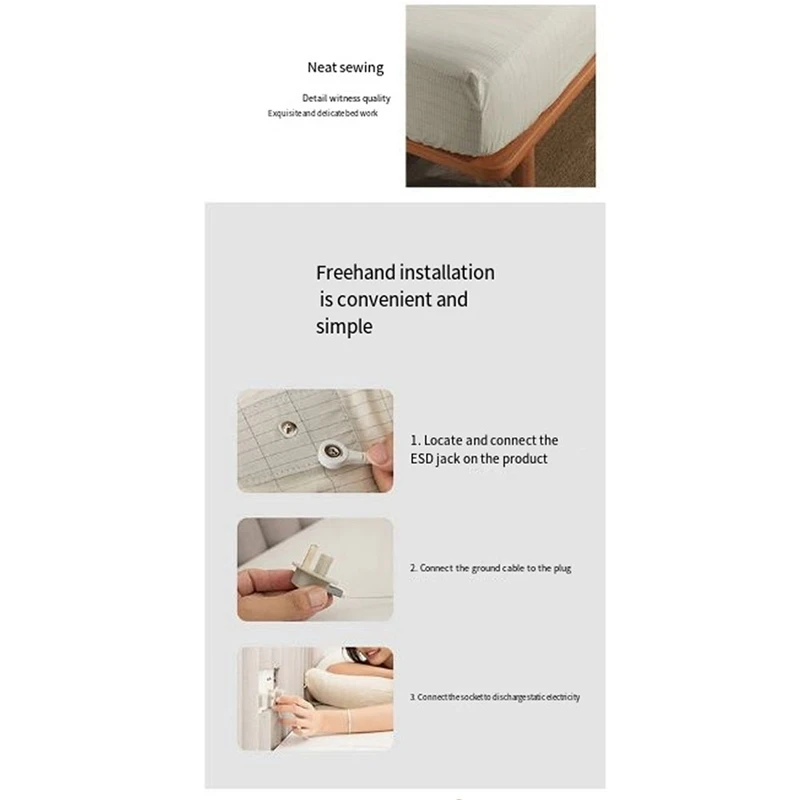 27X52inch Grounding Sheet Conductive Silver Fiber Material Skin Friendly And Comfortable Enhance Sleep Quality