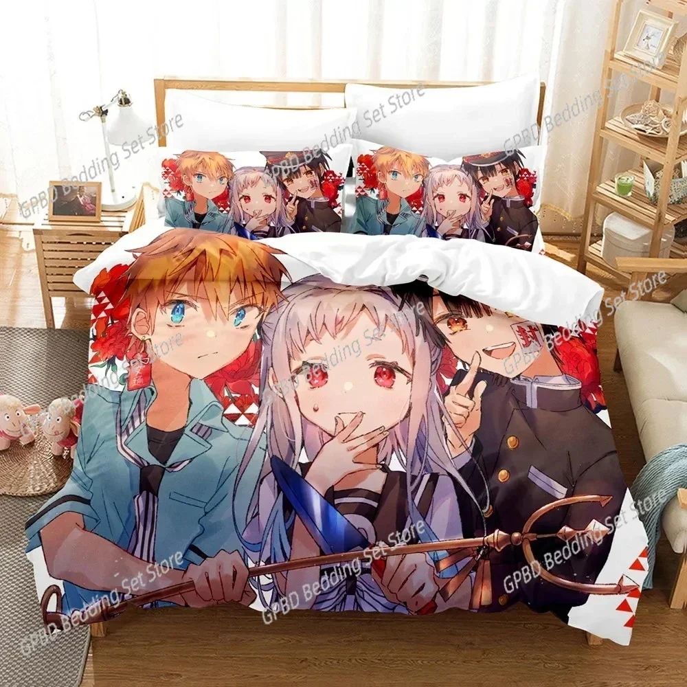 Anime Toilet bound Hanako kun Comfortable Duvet Quilt Cover Pillowcase Bedding Set Children Bedroom Decoration Home Textile