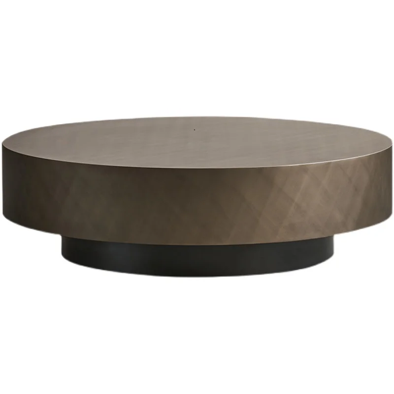 Modern House Quiet Wind Retro Retro Old Bronze Tea Table Round Size Combination Living Room Household