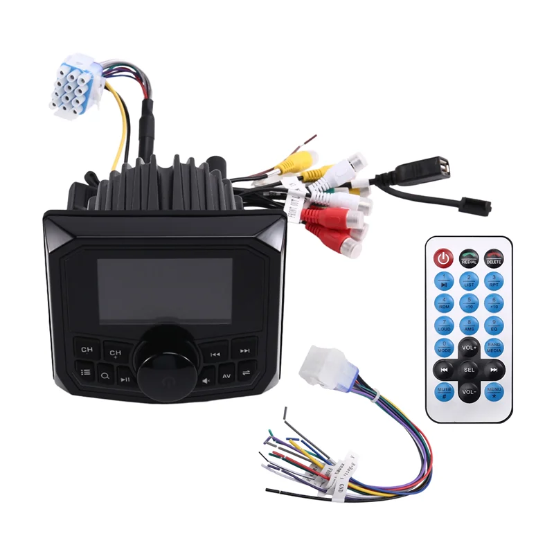 

AS57-MP5 Player FM AM Receiver Marine Stereo Radio Waterproof 5.0BT Connection For Boat Yacht ATV Cart