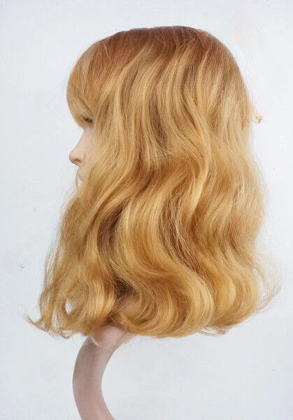 Ginger Mid Length Wavy Straight Fringe Sythetic Wig