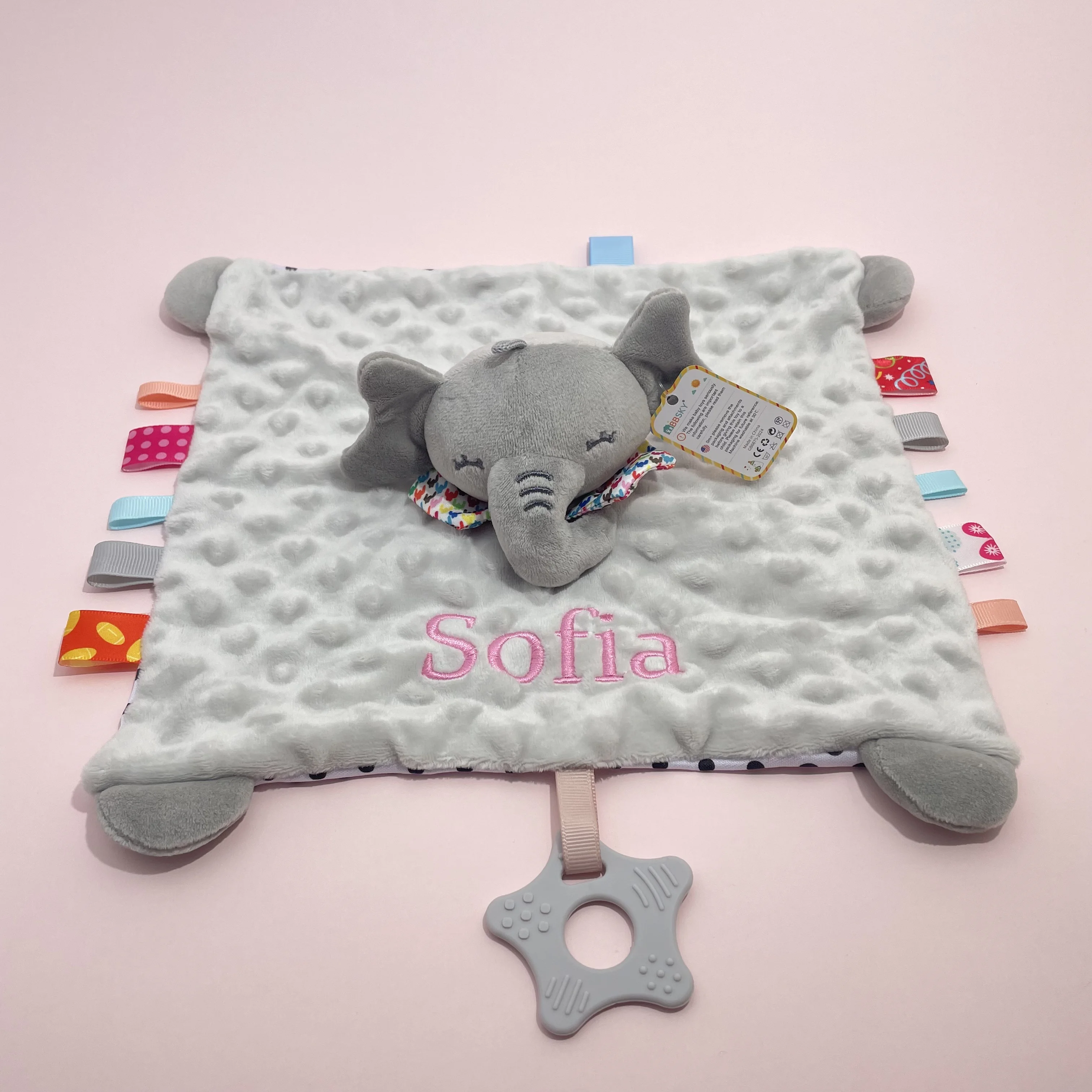 Anpassbare Baby Name Plüsch Tröster Decke Gefüllte Schlafpuppe Kinder Mode Schlafspielzeug Beruhigendes Handtuch Geschenk für Neugeborene – Detail 28