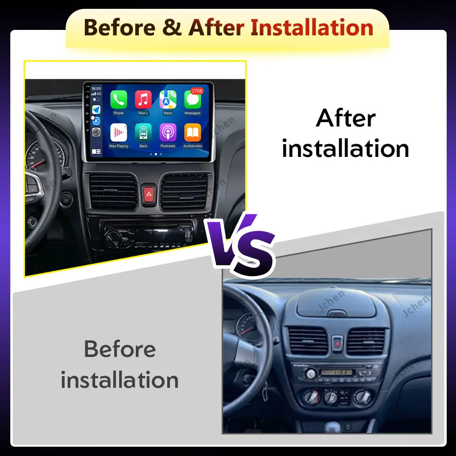 For Nissan Sentra Almera 2008-2012 Car Radio Autoradio Wireless CarPlay WIFI Bluetooth Split Screen Touch Screen QLED Head Unit