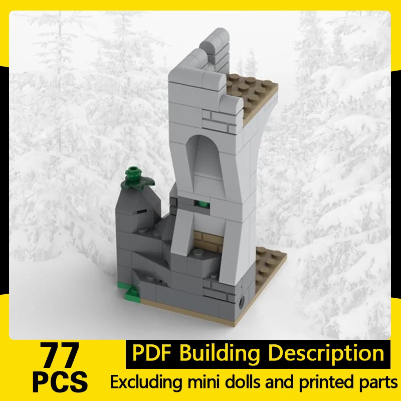 Medieval Castle Model MOC Building Bricks Castle White Wall Part Modular Technology Gifts Holiday Assemble Children Toys Suit