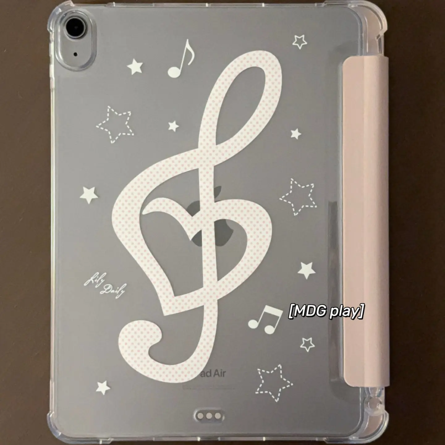 Pink Dot Music Note Star Y2K Tablet Case For iPad Pro 13in 11th M5 M4 12.9in A16 7/8/9/10th Air4/5/6/7 11in M2 M3 Mini Cover