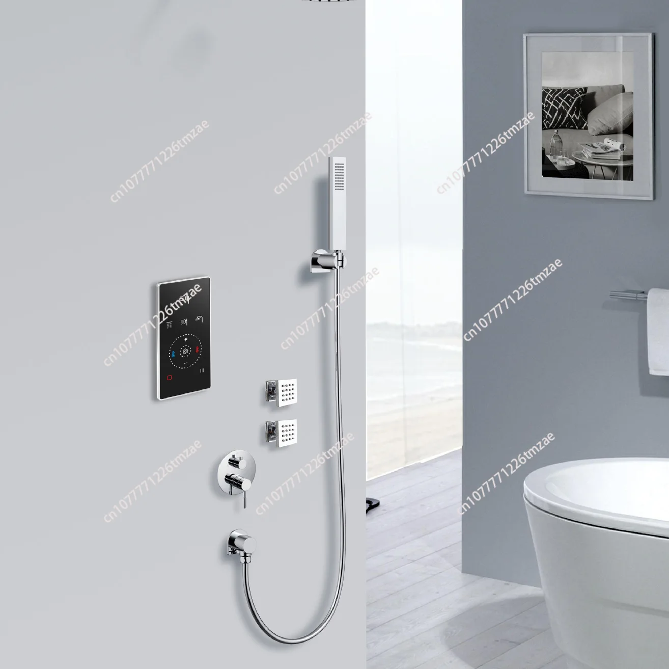 Intelligent electronic temperature control shower controller, touch screen temperature flow shower screen control board