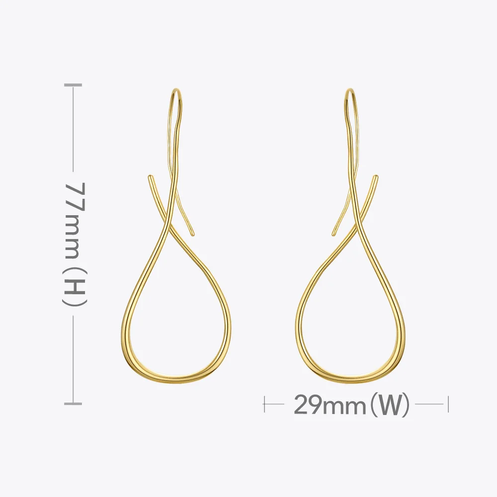 ENFASHION Waterdrop Line Earrings For Women Dangle Large Earings Gold Color Minimalism Fashion Jewelry 2020 Gifts Brincos E1189