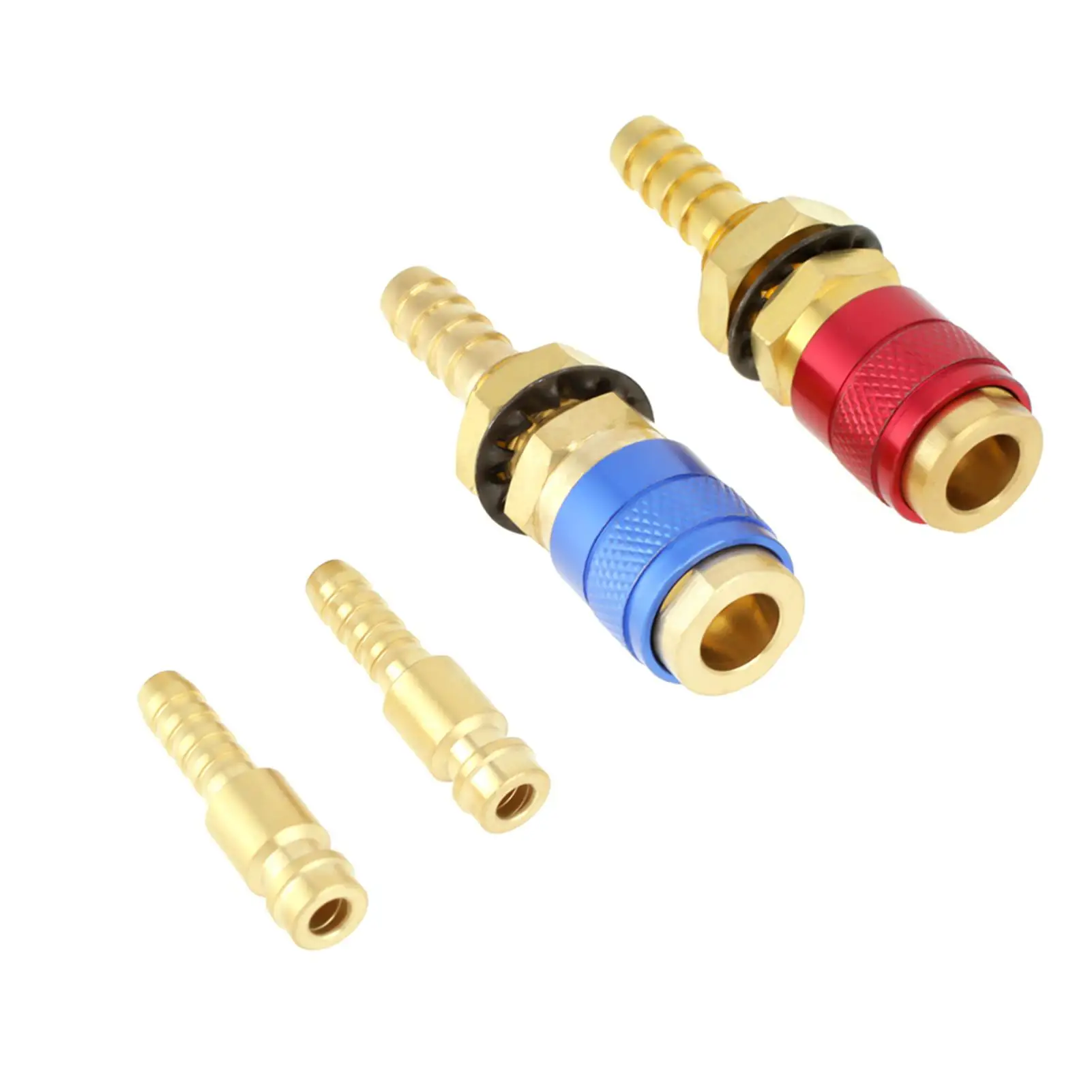 Conjunto de encaixe de conector rápido de 8mm, 2 peças para tocha de soldagem mig tig-refrigido a água e adaptador de gás conectores de mangueira m8