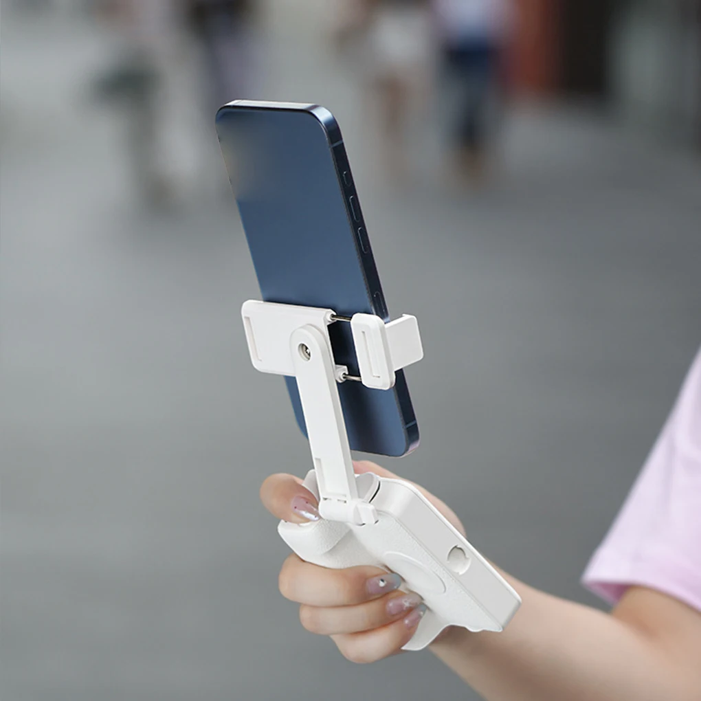 Portable Bluetooth Selfie Stick, Anti-Shake Stabilizer for Live Streaming, Vlogging, Travel & Photography (Mini Phone Mount)