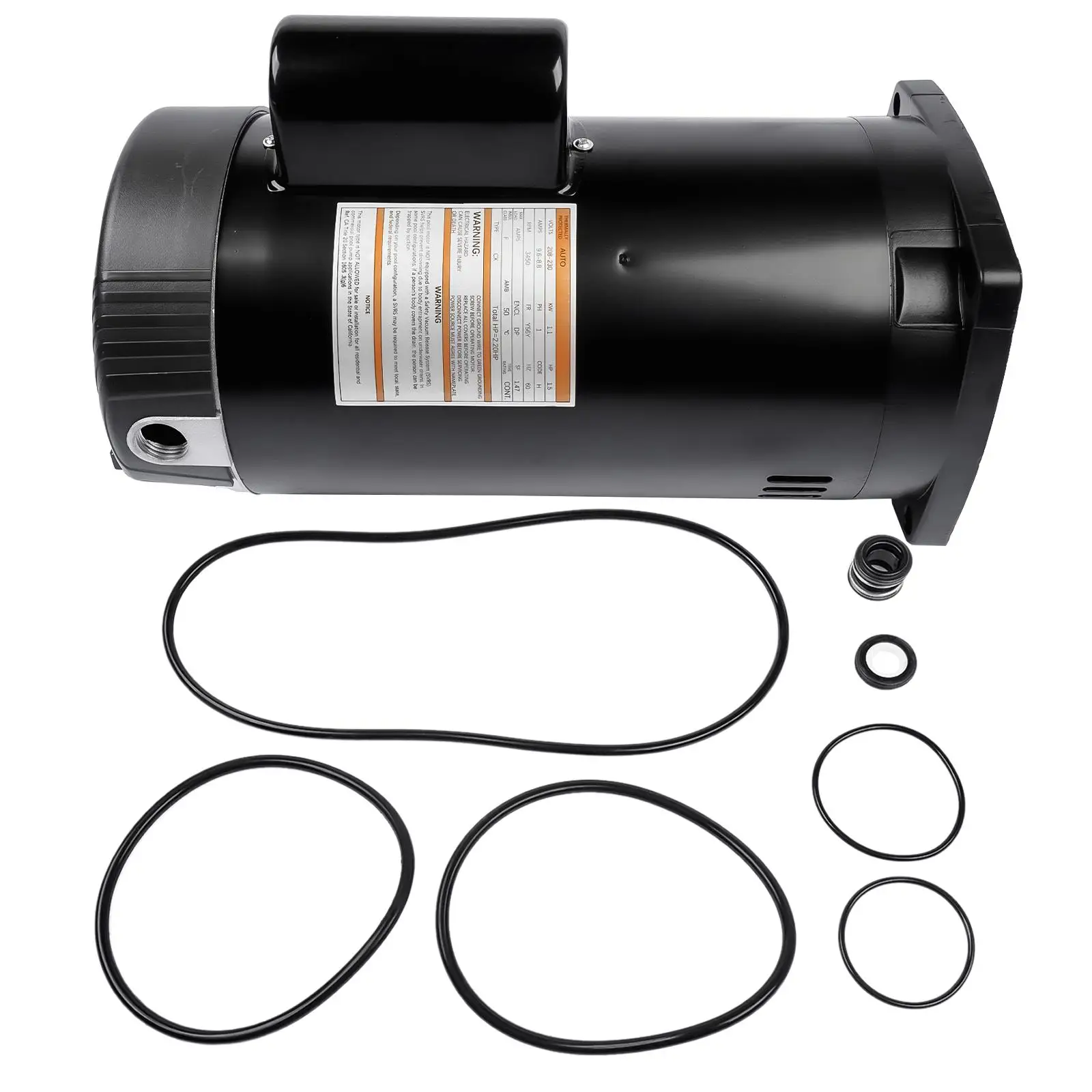 

B2842 1. Full Rated Flange Pool Pump for motor Replacement for SQ1152 B842 EB842 B849 Black 1Pc