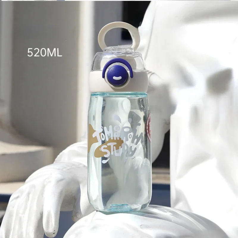 Stylish Portable Plastic Water Bottle for Kids and Adults - High-Temperature Resistant & Shockproof School Drinking Cup