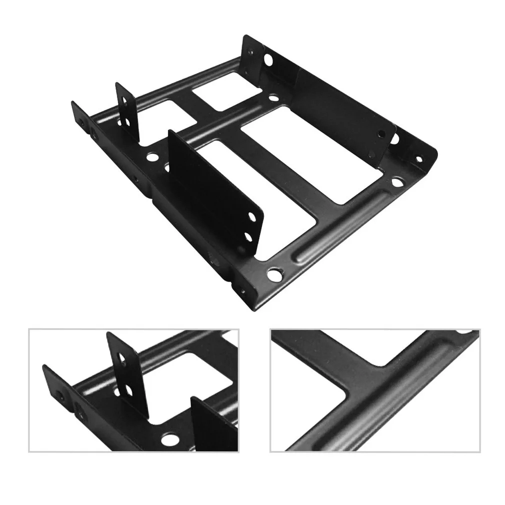 

Hot 2.5 To 3.5 Hard Disk Bracket for Notebook Laotop Hard Drive Dual Desktop SSD Mounting Bracket Internal Adapter With Screws