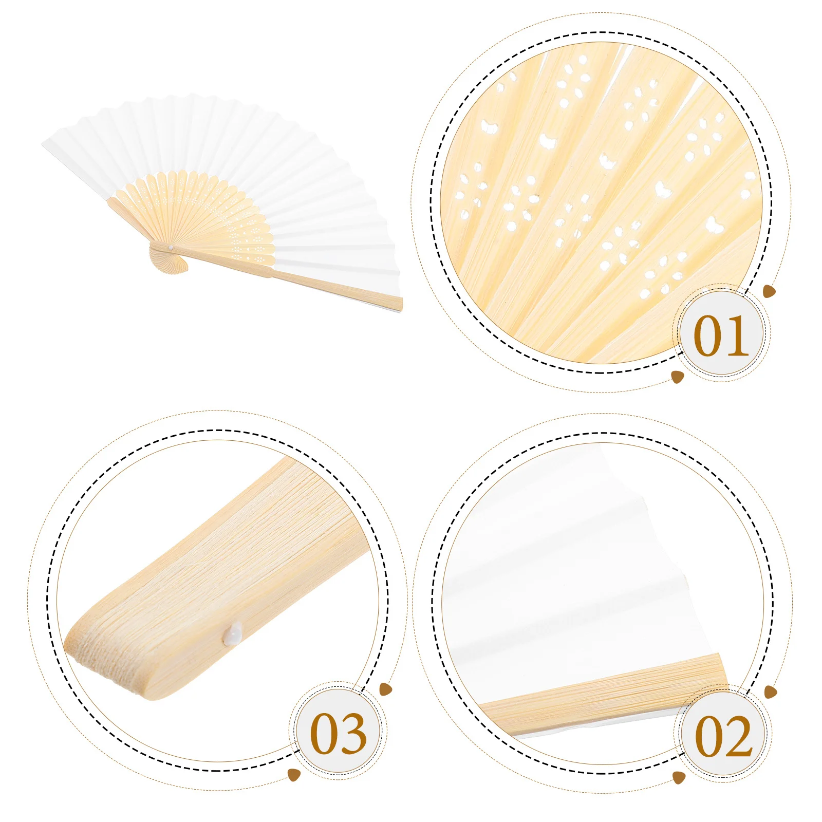 

8Pcs Kids Painting Folding Fans DIY Blank Hand Fans Drawing Creative Handicrafts School Home Decoration Graffiti Art