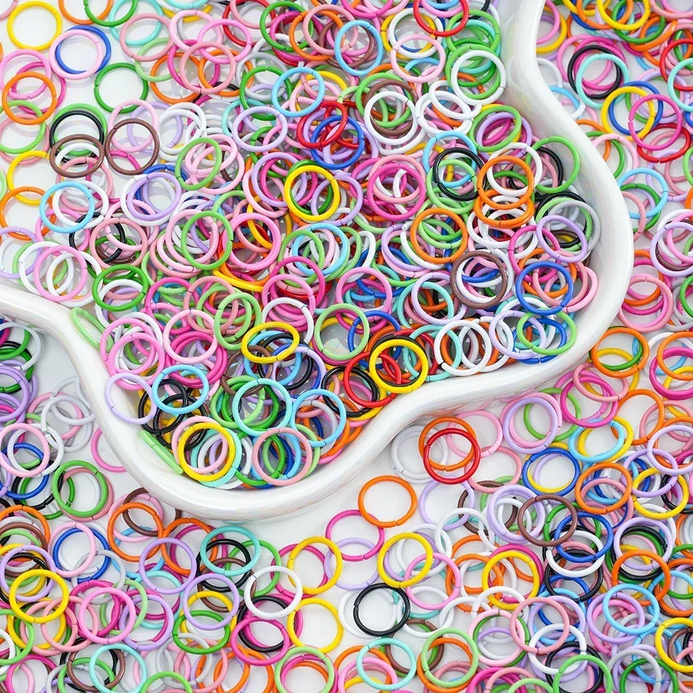 100Pcs Colorful  Open Single Rough Jump Ring Split Connecting Rings For DIY Jewelry Making wholesale Accessories