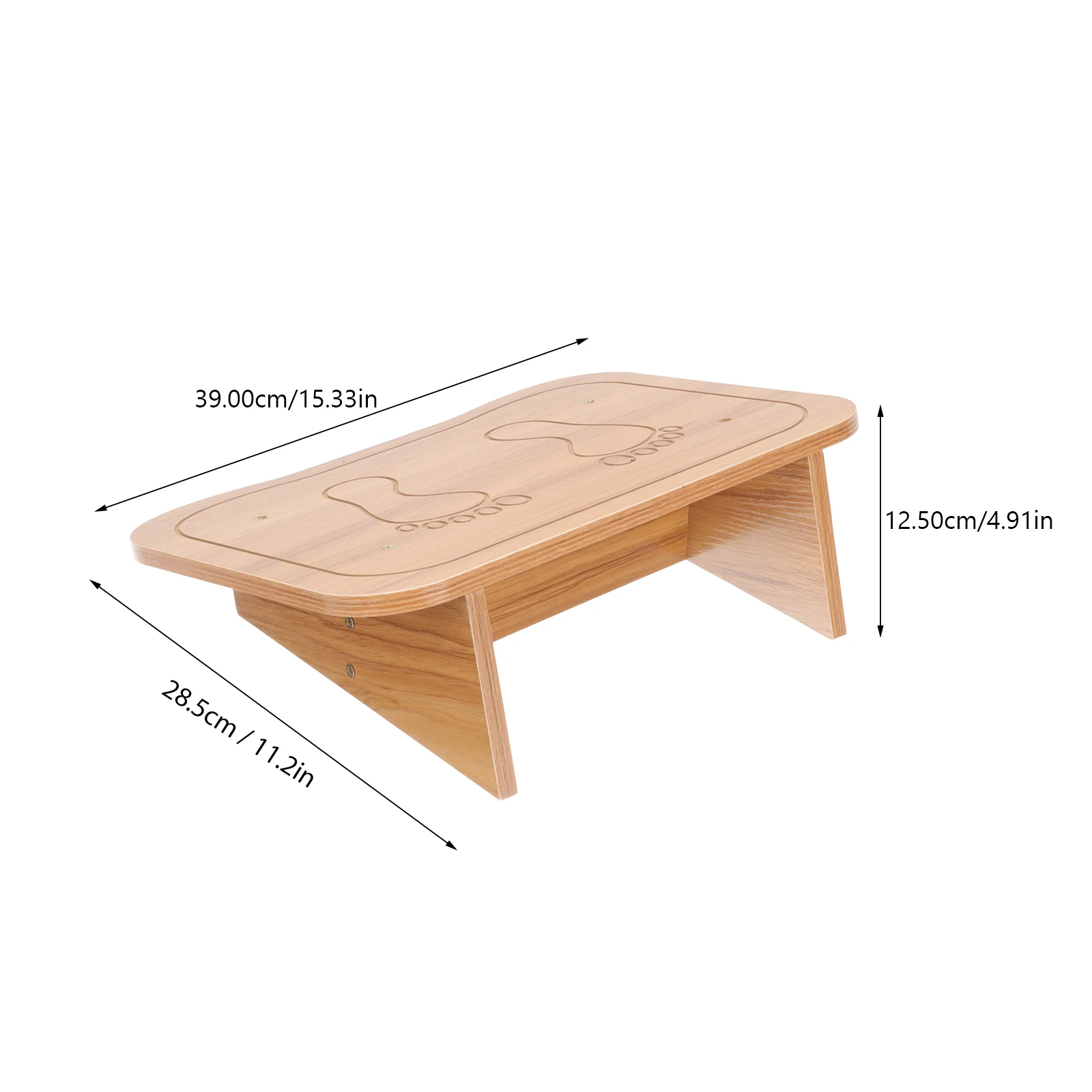 

Elevated Foot Stool under Desk Wood based Panel for Resting Leg Household Child Work Adjustable Non slip Office Stool Comfort