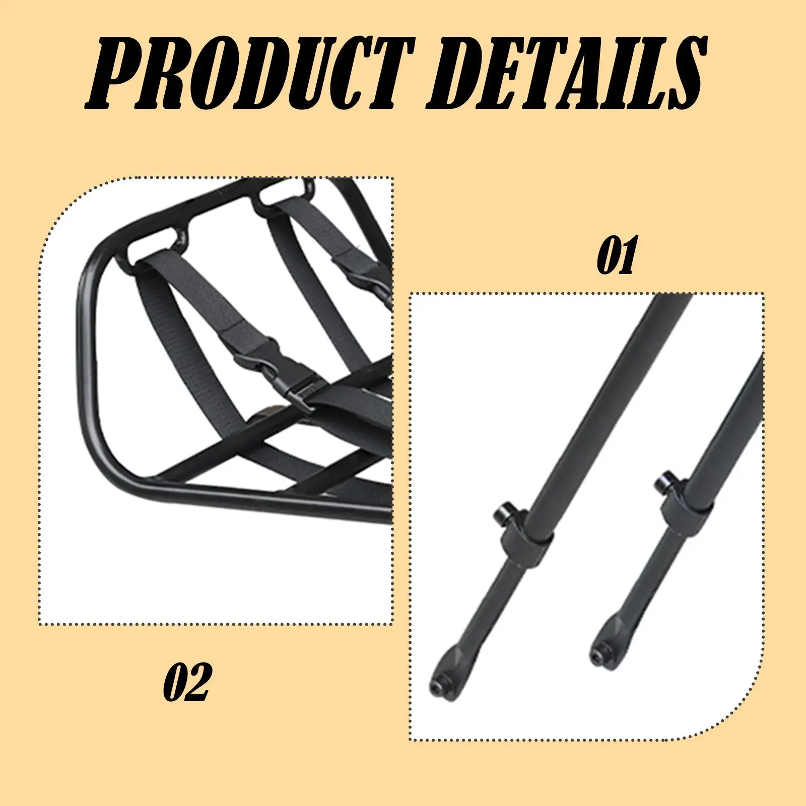 

Aluminum Alloy Touring Cargo Pannier Front Rack Stable Universal Bike Carrier for Commuting and Cycling