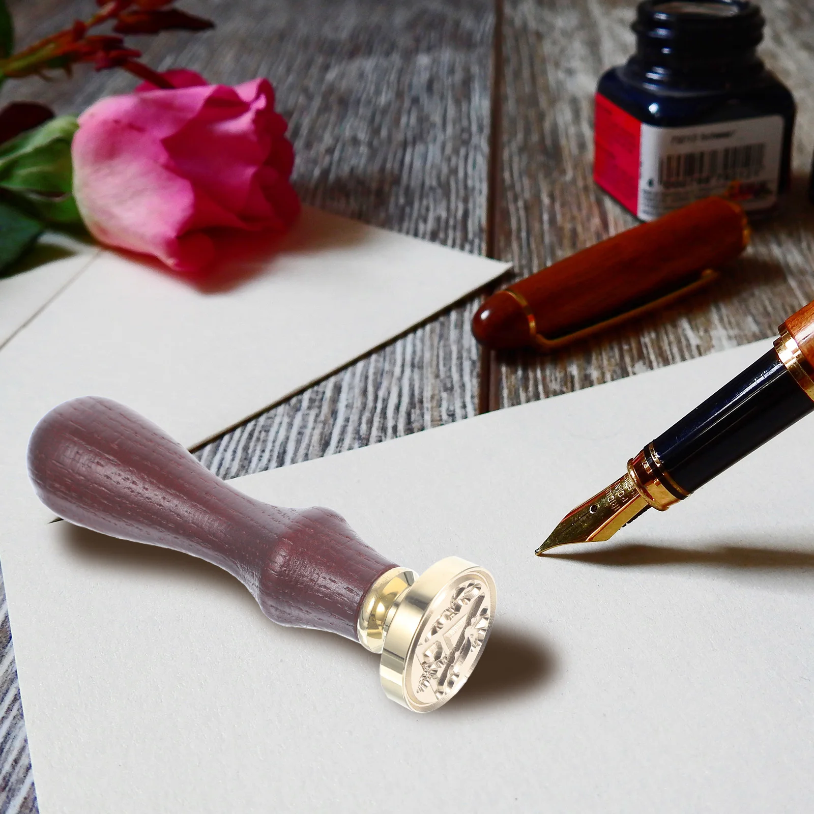 

2 Pcs Classic Wax Seal Stamp Kit, Smooth Wooden Stamp For Business Documents And Party Invitations, Unique Gifts