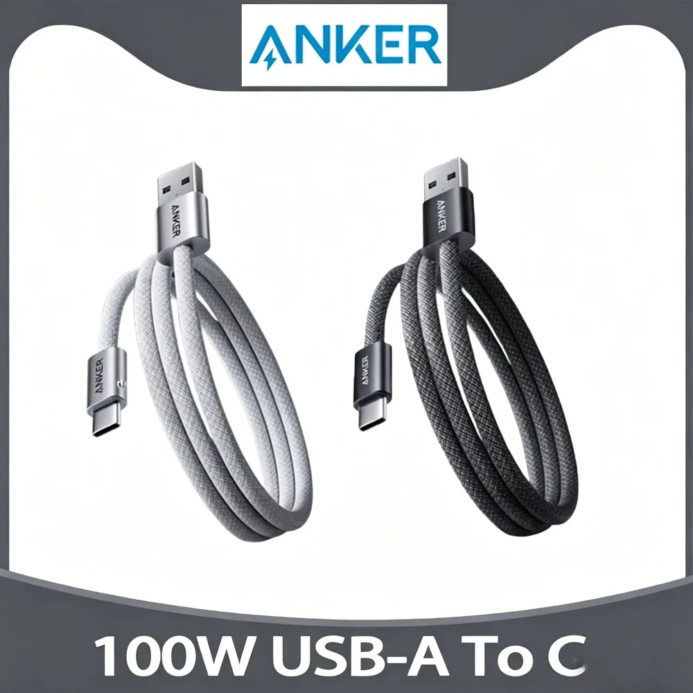 Anker A8052 USB A to USB C Cable 100W 6A Fast Charging Data Cord for Samsung Xiaomi Huawei Android Phones
