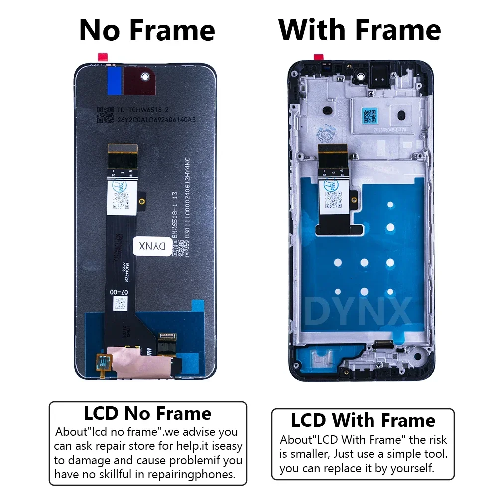 6.5inch LCD Screen for Motorola Moto G13 Digitizer Full Assembly with Frame Display Phone LCD Screen Repair Replace