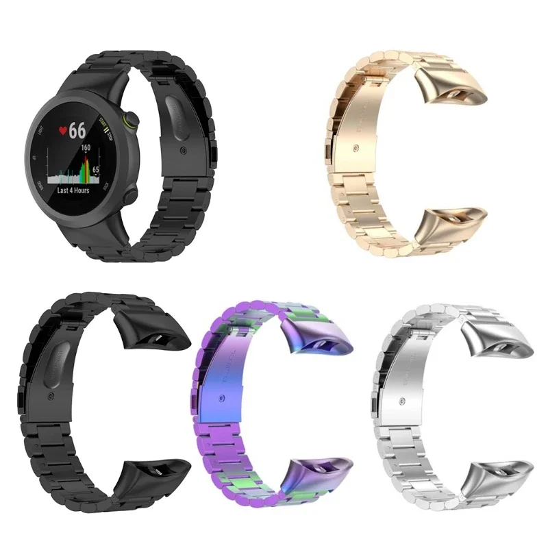 Correa de acero inoxidable para reloj inteligente Garmin Forerunner 45 45S, pulsera de repuesto de Metal para Garmin Swim 2