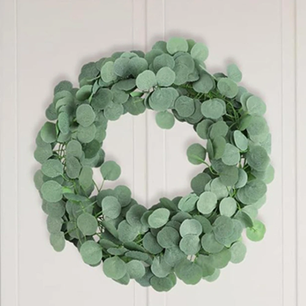 5/10 stücke 200 CM Künstliche Pflanzen Gefälschte Grüne Eukalyptus Blätter Lvy Vine Hause Zimmer Hochzeit Weihnachten Decor Großhandel diy Hängen