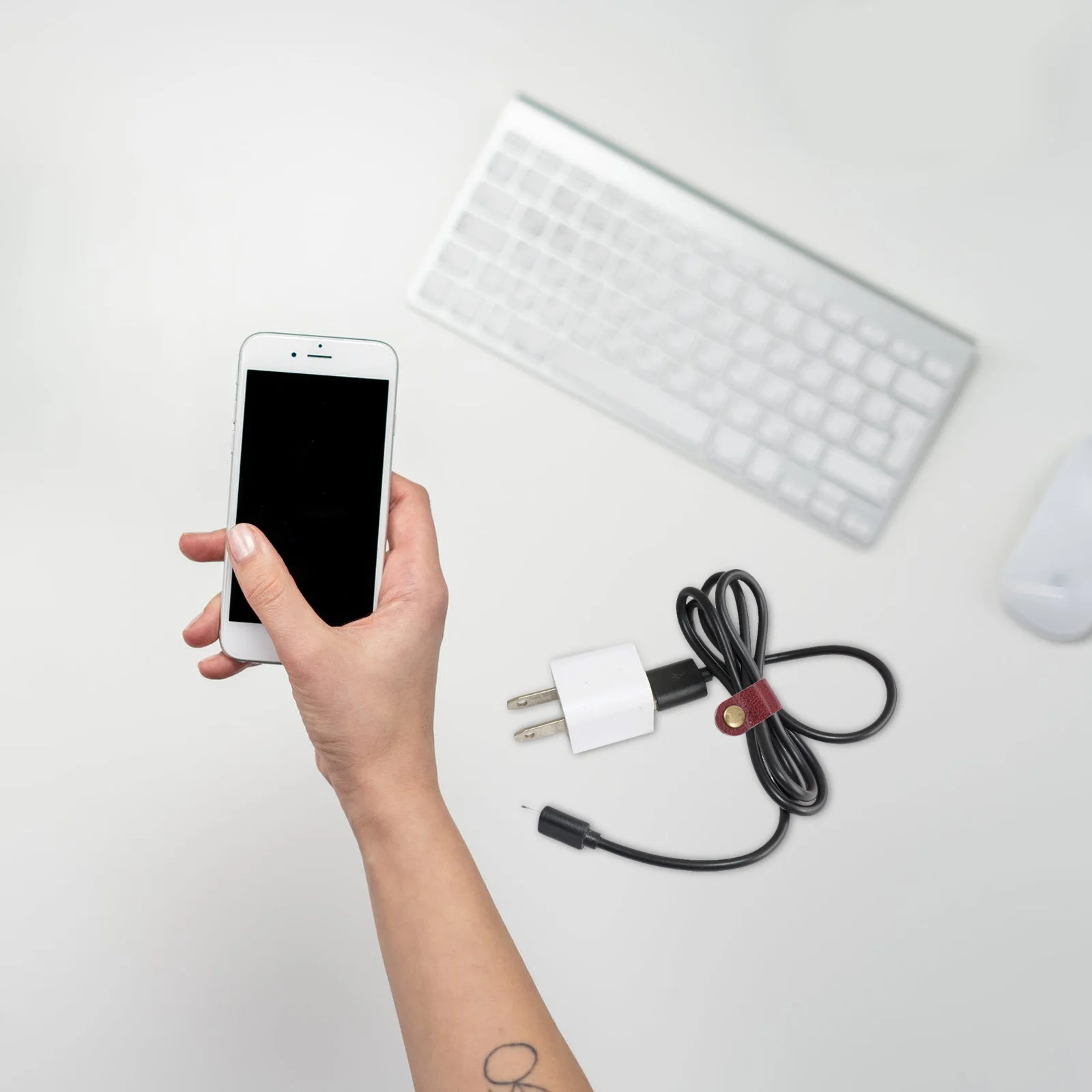 

24Pcs Cable Winders Made of Cow for USB Headphone Organizers Anti-Winding Cord Holders Travel Wire Fixing Clips