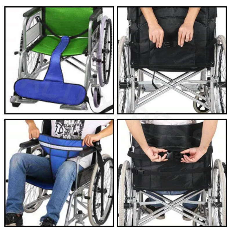 Anti-fall With Front Cushion Adjustable Wheelchair Safety Belt Prevent Tilting Or Falling Fixing Wheelchair Harness Strap