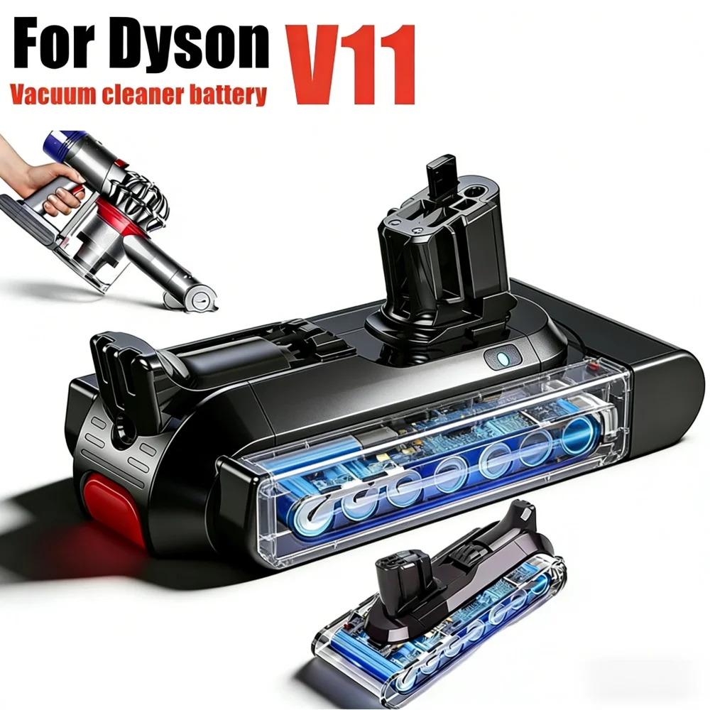 

25.2V 6000mAh/8000mAh Battery for Dyson V11 SV15 SV16 SV17 SV18 SV22, V11 Animal Fluffy Vacuum Cleaner Li-ion Battery