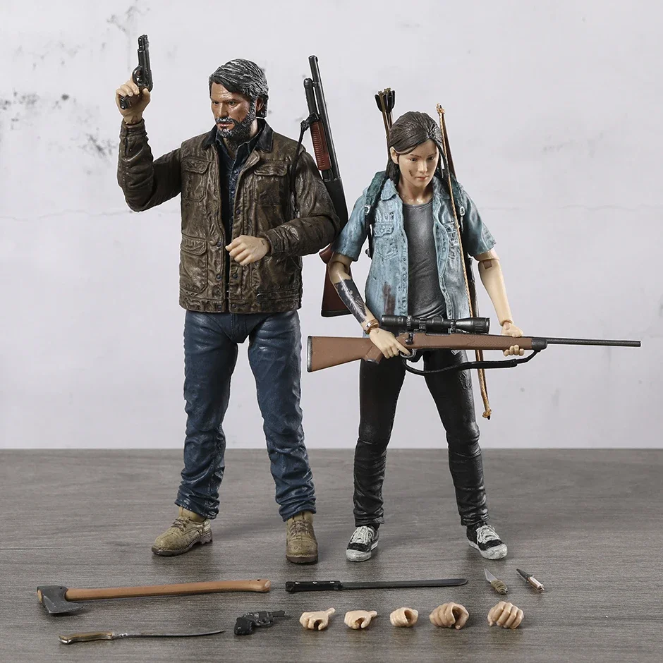 NECA The Last of Us II Joel & Ellie Ultimate Action Figure Figuine Model Decoration PVC Toy 2pcs/set