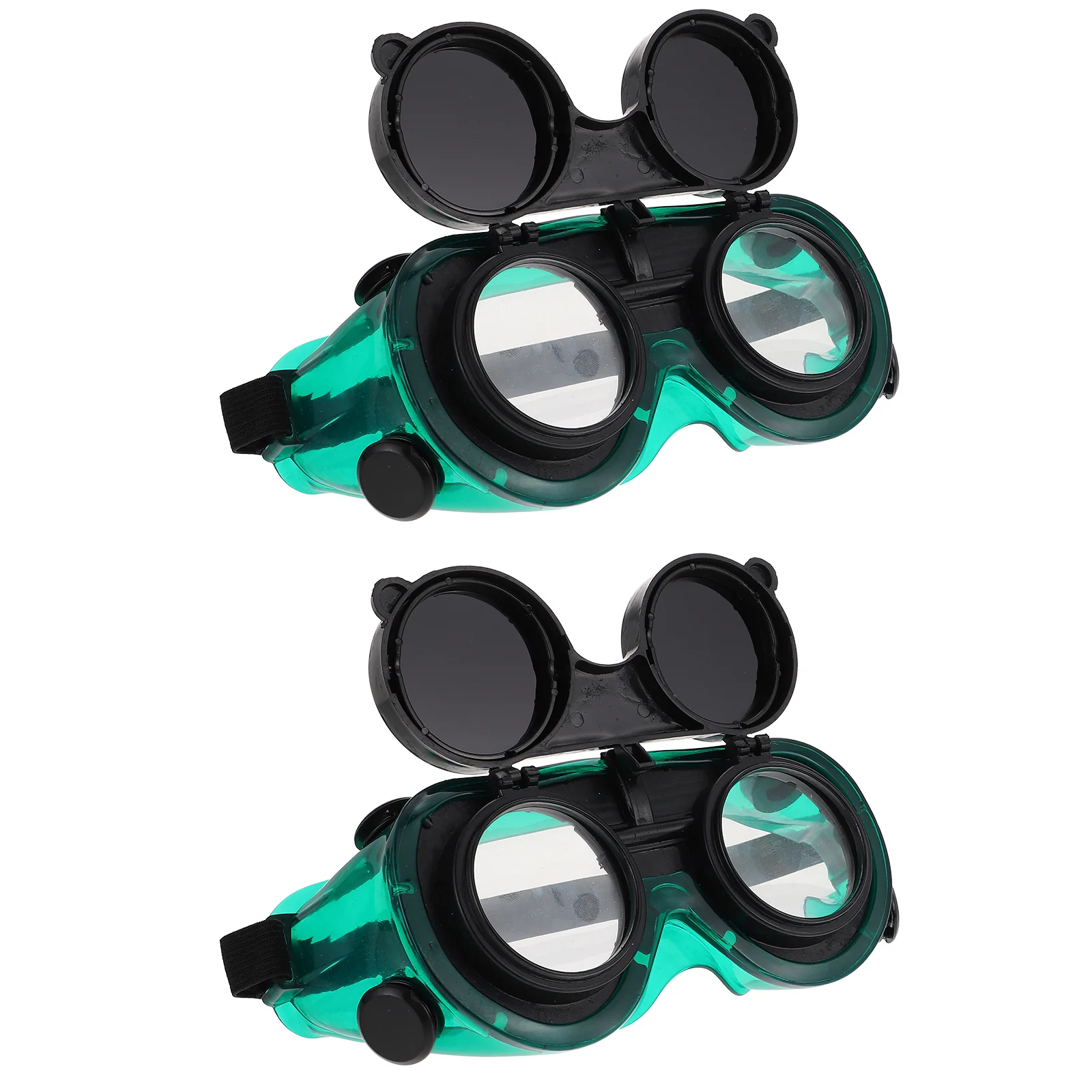 

2Pcs Safety Welding Glasses with Elastic Band Wear-Resistant Impact-Resistant for Myopia Glasses Wearers Outdoor Working