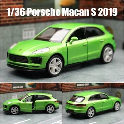 1/36 Porsche Macan SUV Toy Car Model For Children 5'' RMZ CiTY Diecast Sport Miniature Pull Back Collection Gift For Kid Boy